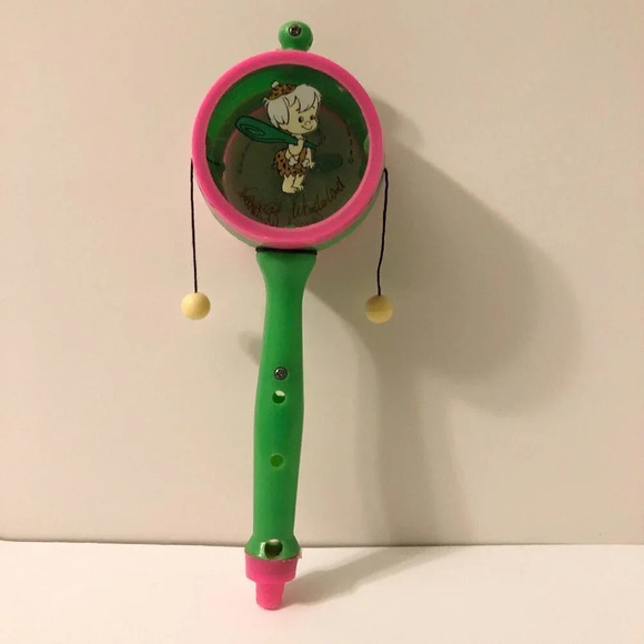 Vintage 1987 Flintstones Bam Bam Canadas Wonderland Drum Toy Rattle - Picture 7 of 13